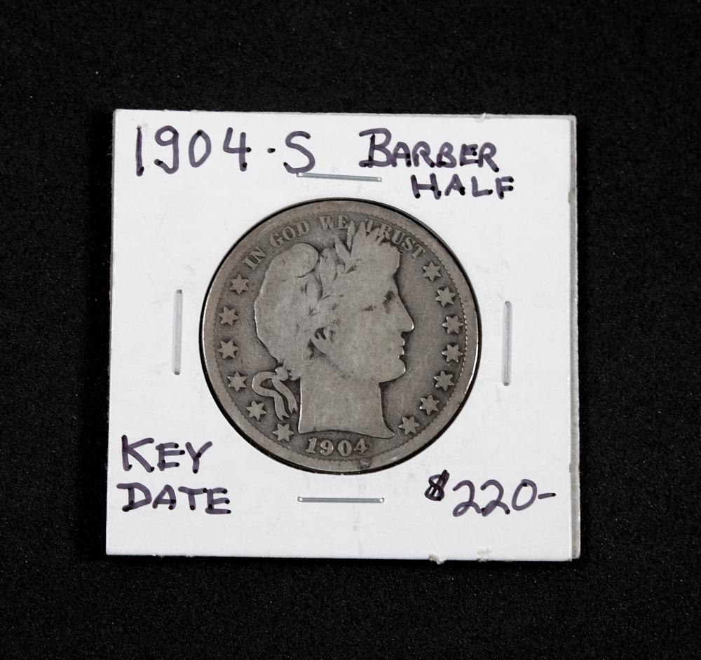 1904-S BARBER HALF DOLLAR