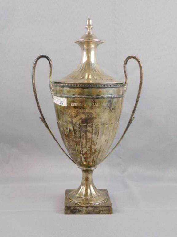 1904 STERLING HANDLED TROPHY,