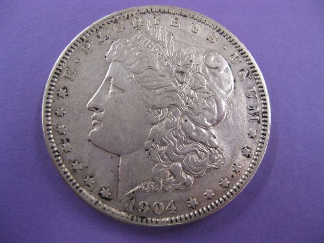 1904 U.S. Morgan Silver Dollar A.U.