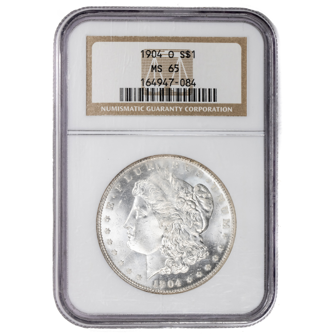 1904O MORGAN SILVER DOLLAR NGC MS65