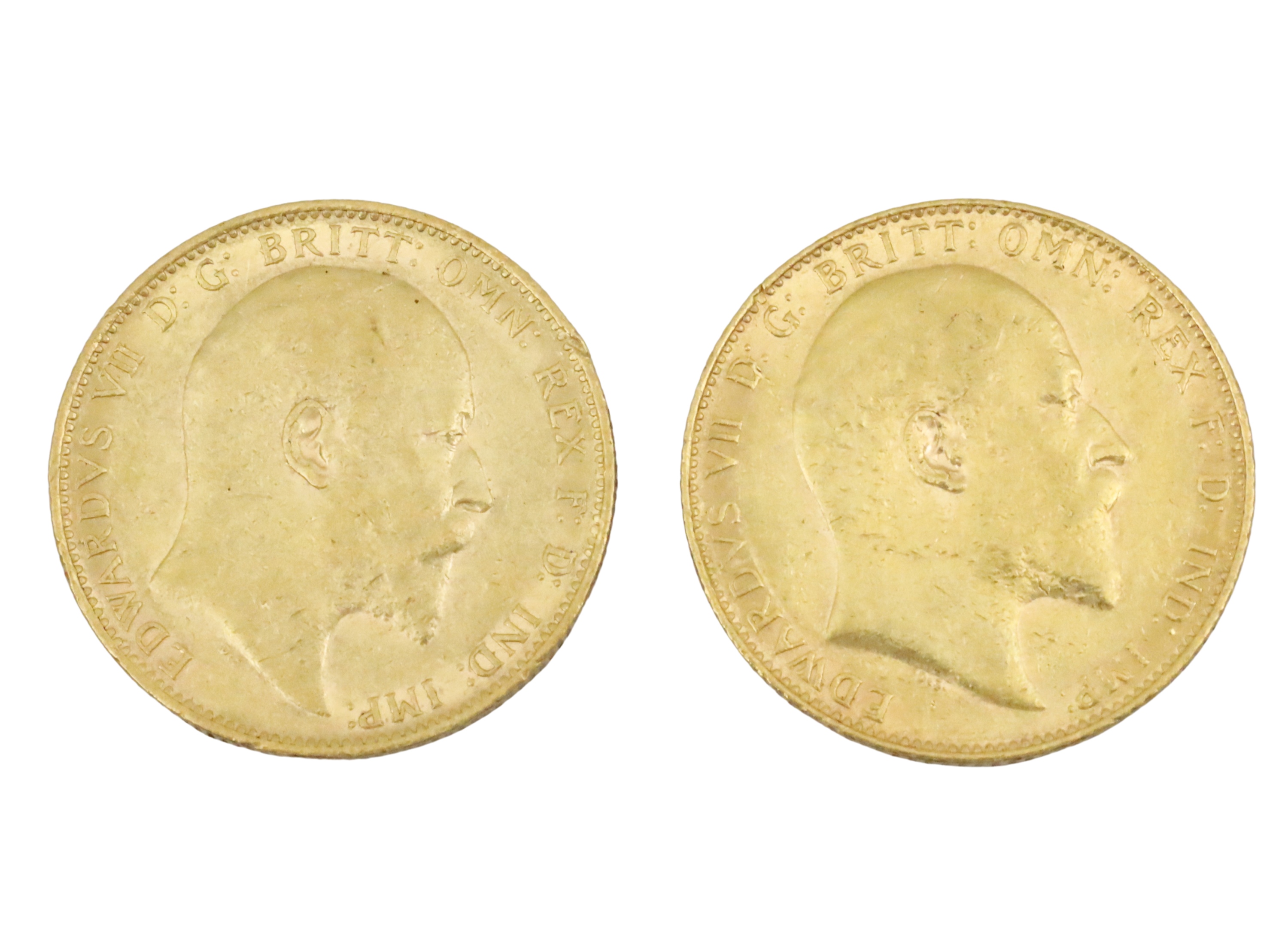 1906 & 1907 UNC SOVEREIGN EDWARD