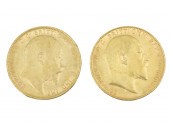 1906 & 1907 UNC SOVEREIGN EDWA