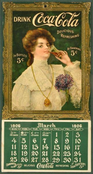 1906 Coca-Cola Calendar.  Framed