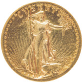 1907 HIGH RELIEF GOLD DOUBLE E
