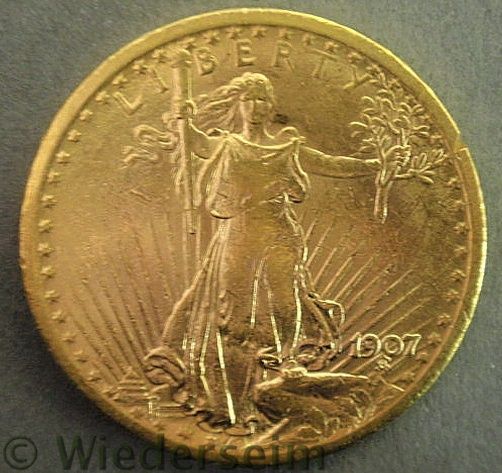 1907 St. Gaudens twenty-dollar gold