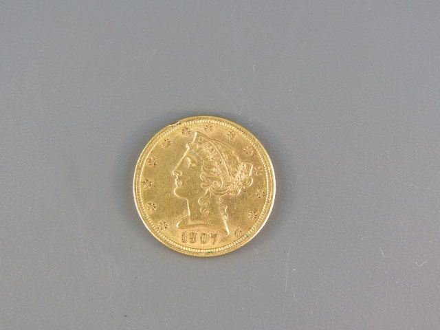 1907 U.S. $5.00 Liberty Head Gold