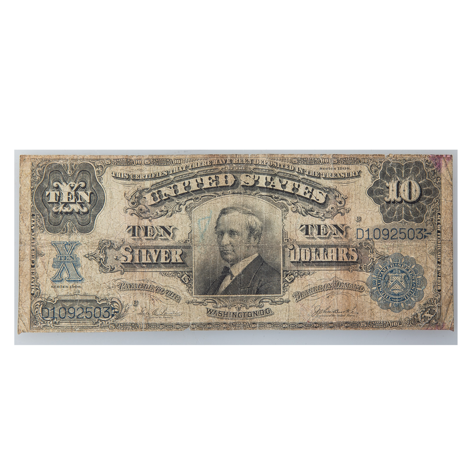 1908 $10 SILVER CERTIFICATE