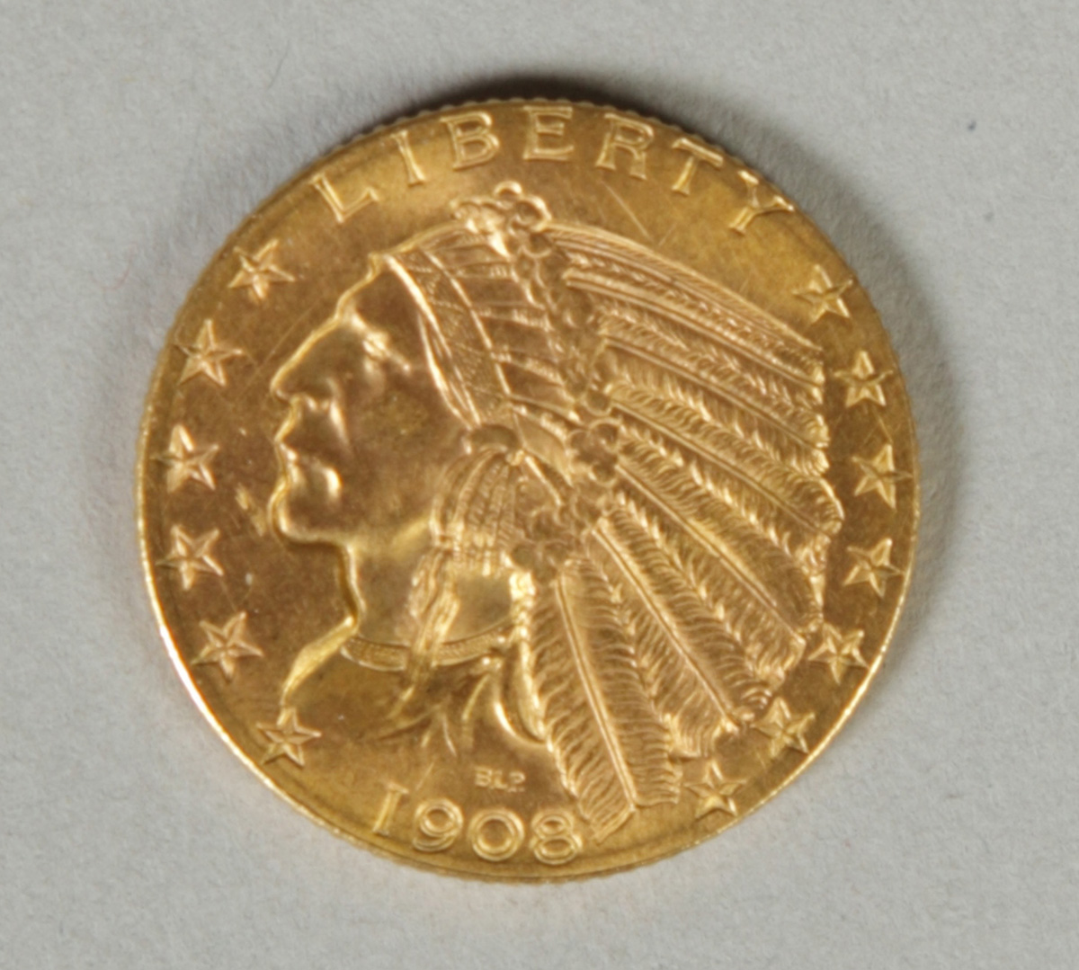 1908 Liberty Gold Coin Five