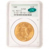 1908 NO MOTTO $20 SAINT PCGS A