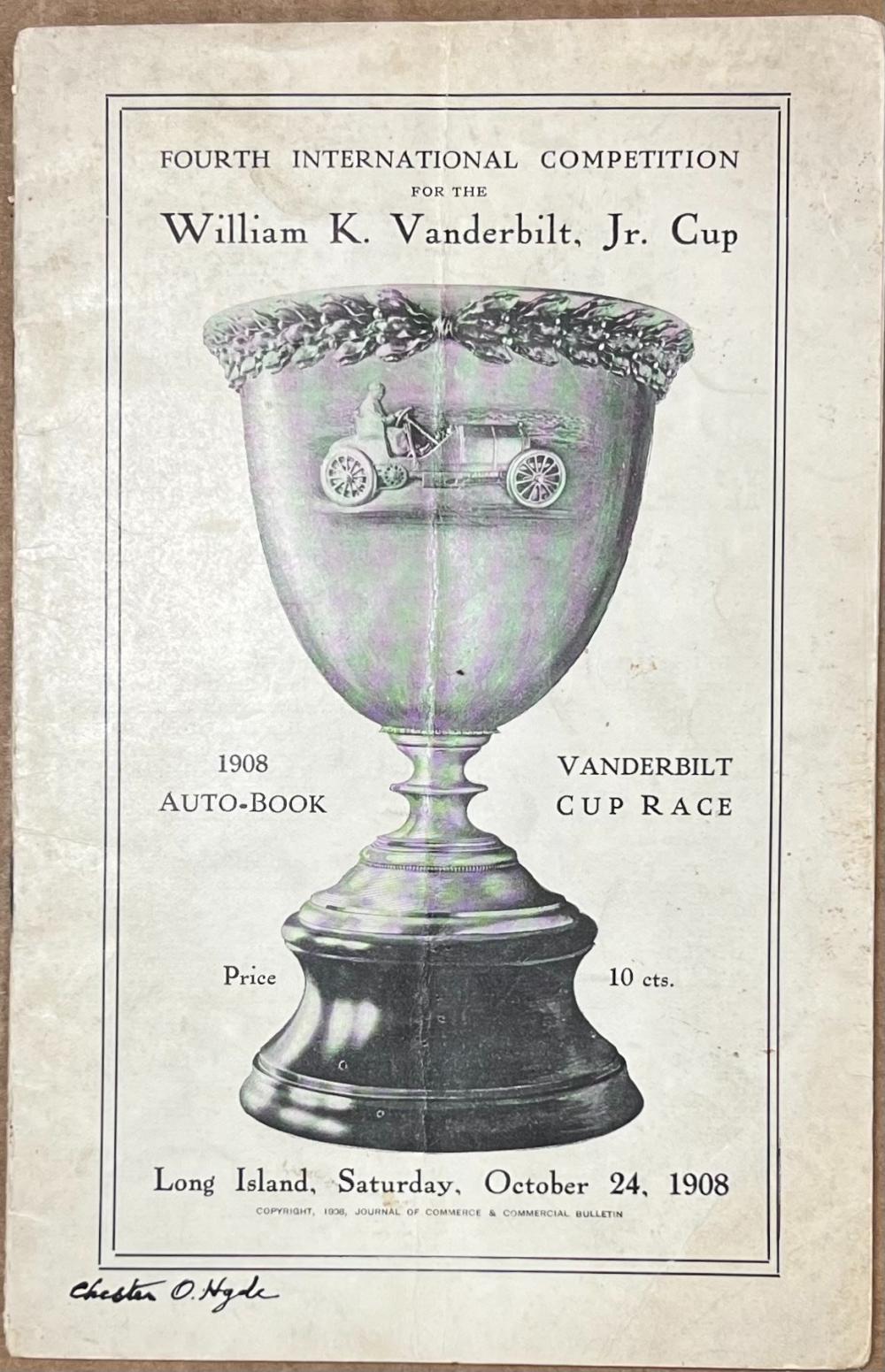 1908 UNOFFICIAL VANDERBILT CUP RACE