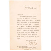1908 WILLIAM HOWARD TAFT TYPED