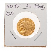 1910 $5 GOLD INDIAN CHOICE AU