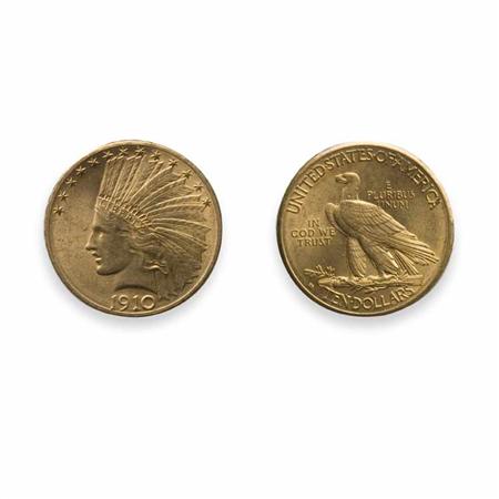1910 D $10 Indian 	 