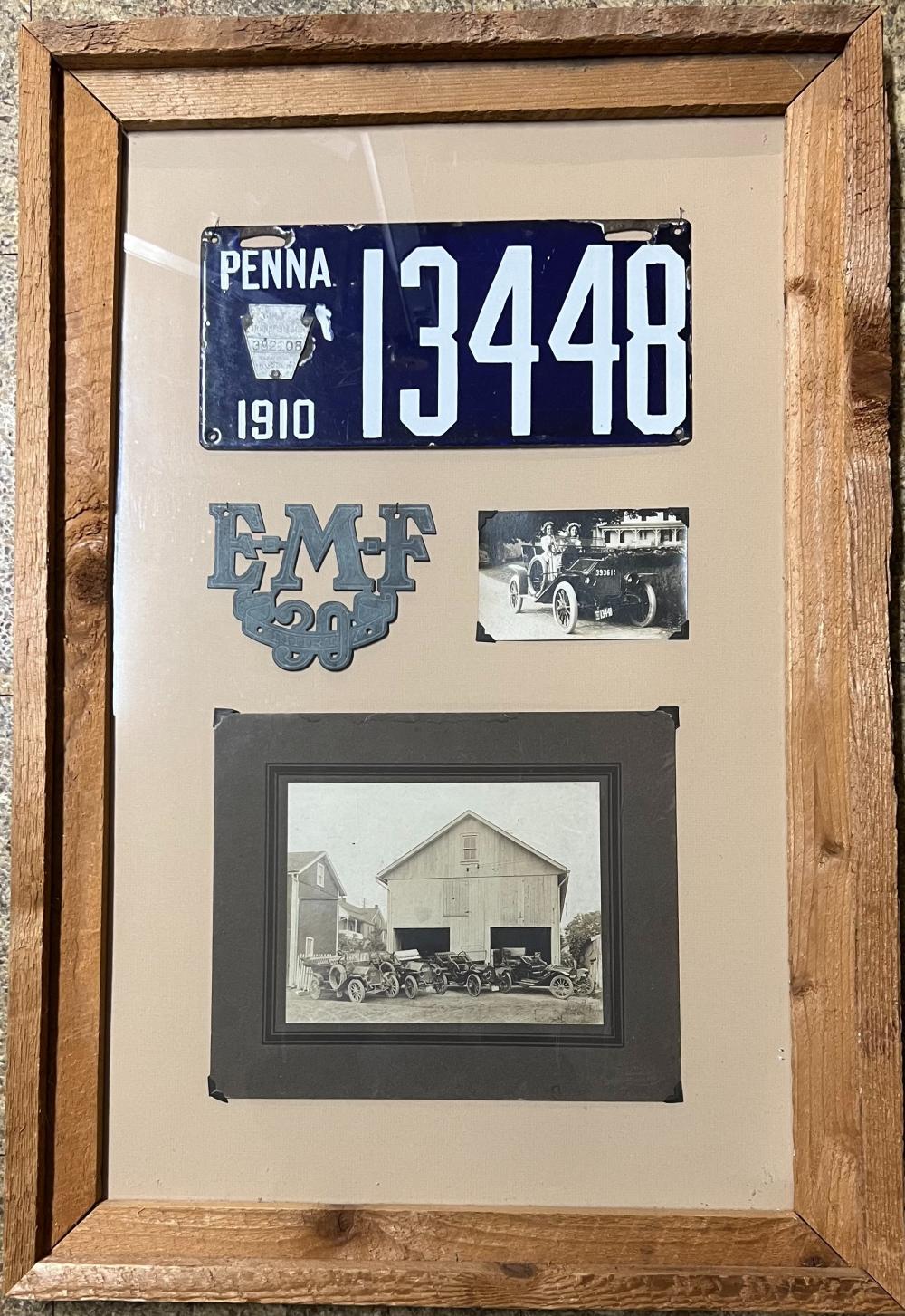 1910 PA LICENSE PLATE, PERIOD PHOTO