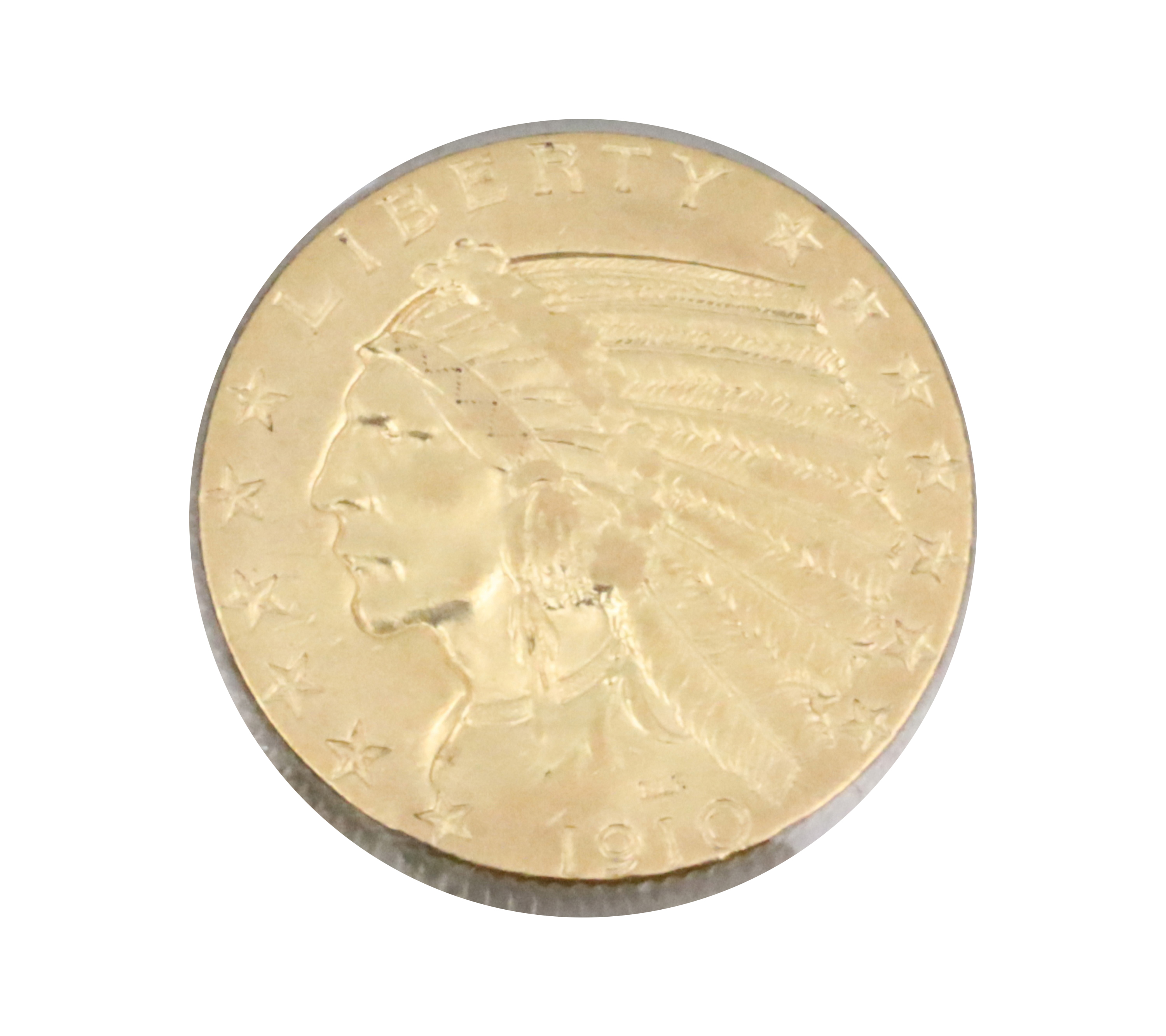 1910-S AU53 $5 INDIAN HEAD GOLD