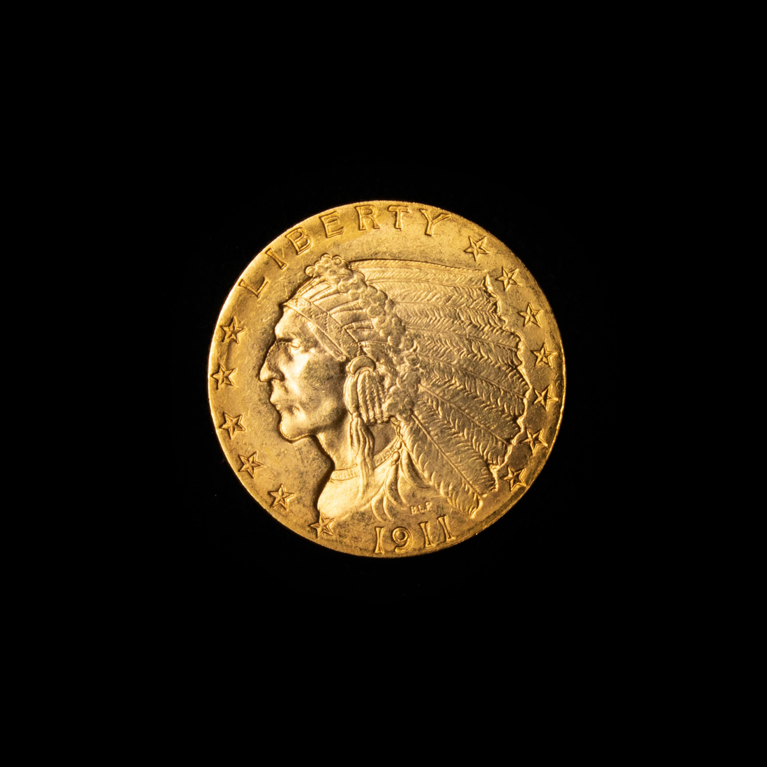 1911 $2 1/2 GOLD INDIAN HEAD