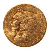 1911 $2.50 GOLD INDIAN QUARTER