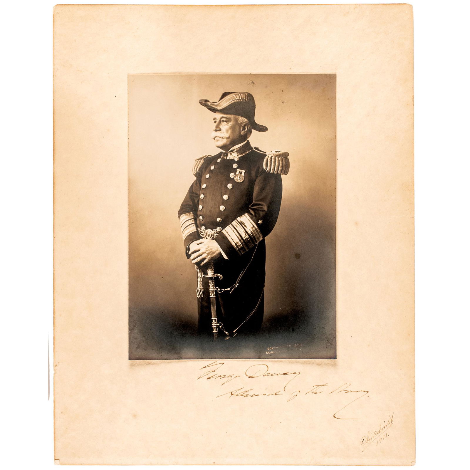 1911 ADMIRAL GEORGE DEWEY SIGNED