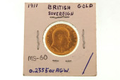 1911 BRITISH GOLD SOVEREIGN MS