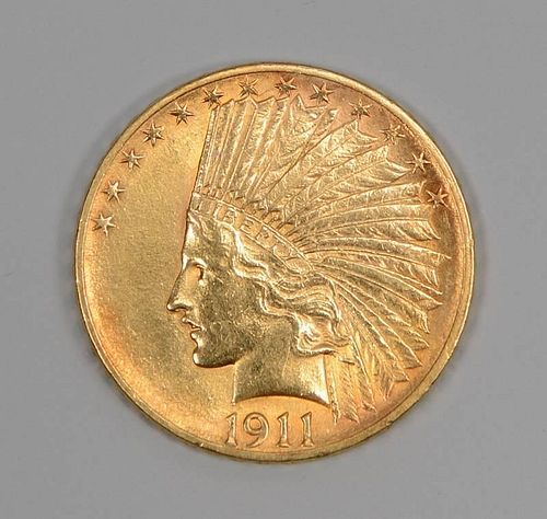 1911 US $10 INDIAN HEAD GOLD