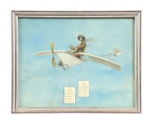 1911 VIEL GLUCK LADY IN PLANE