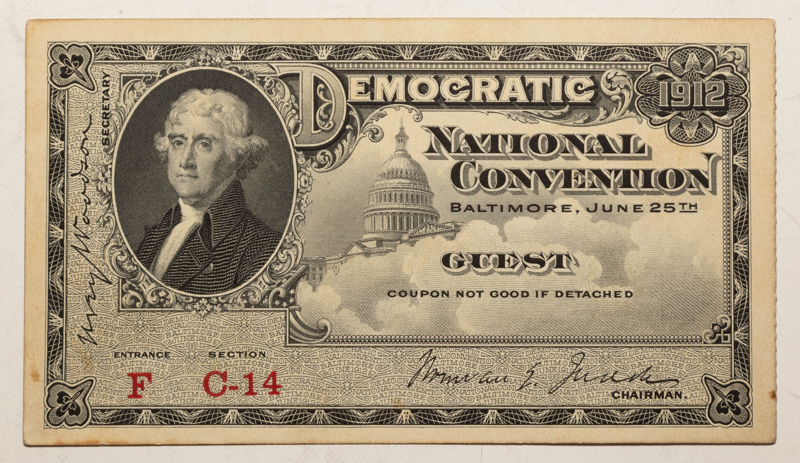 1912 DEMOCRATIC NATIONAL CONVENTION