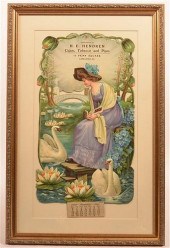 1912 DIE CUT ADVERTISING CALEN