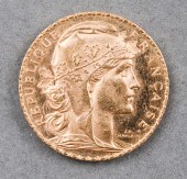 1912 FRANCE 20 FRANCS ROOSTER
