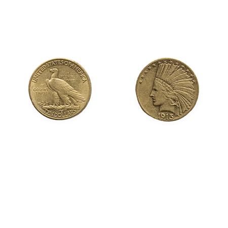 1913 $10 Indian 	 