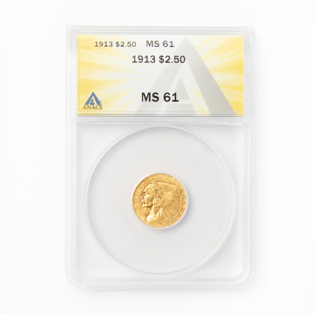 1913 $2 1/2  GOLD INDIAN HEAD