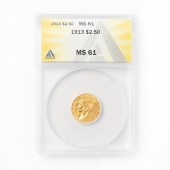 1913 $2 1/2  GOLD INDIAN HEAD