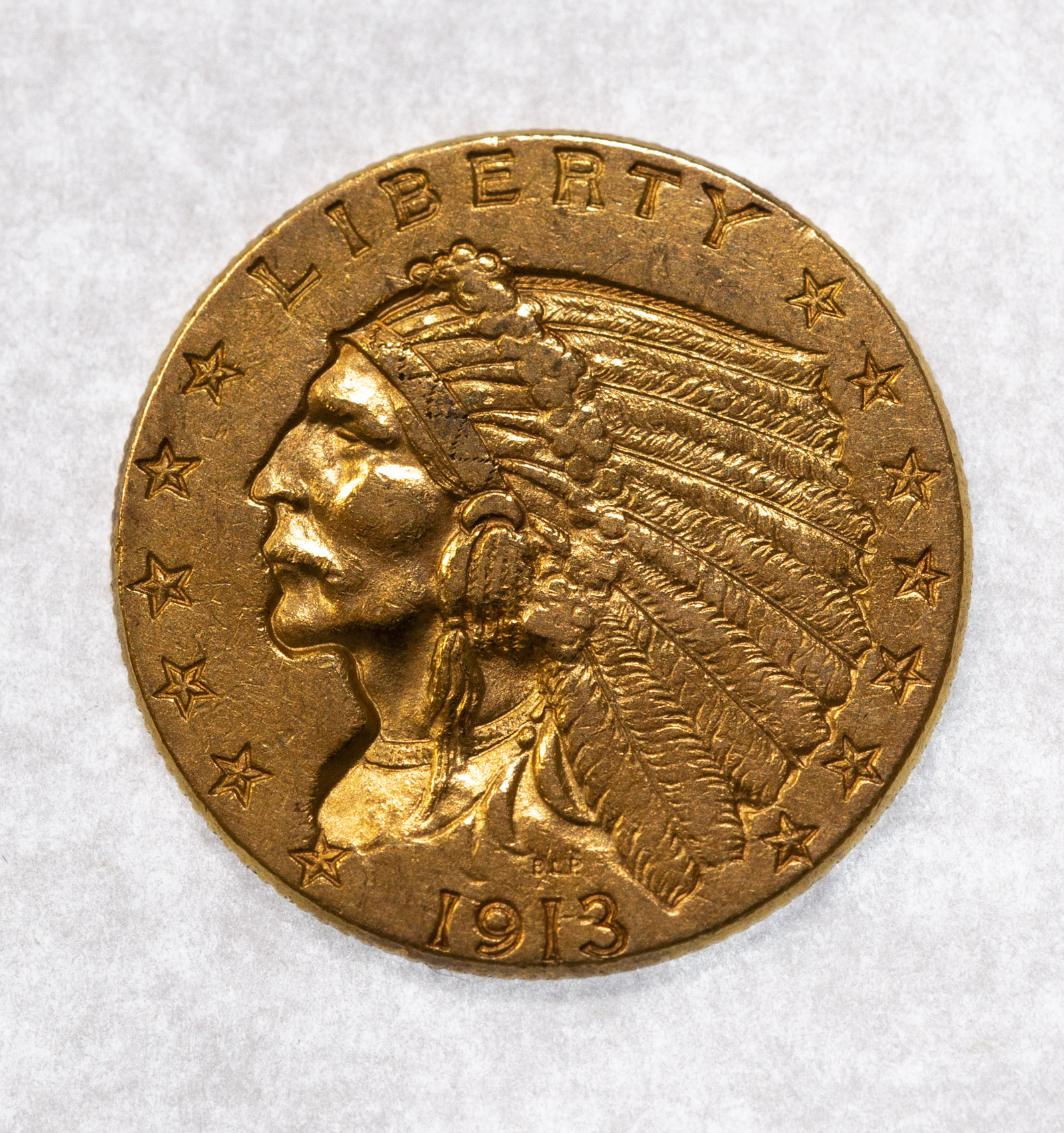 1913 $2.50 GOLD QUARTER EAGLE XF-45