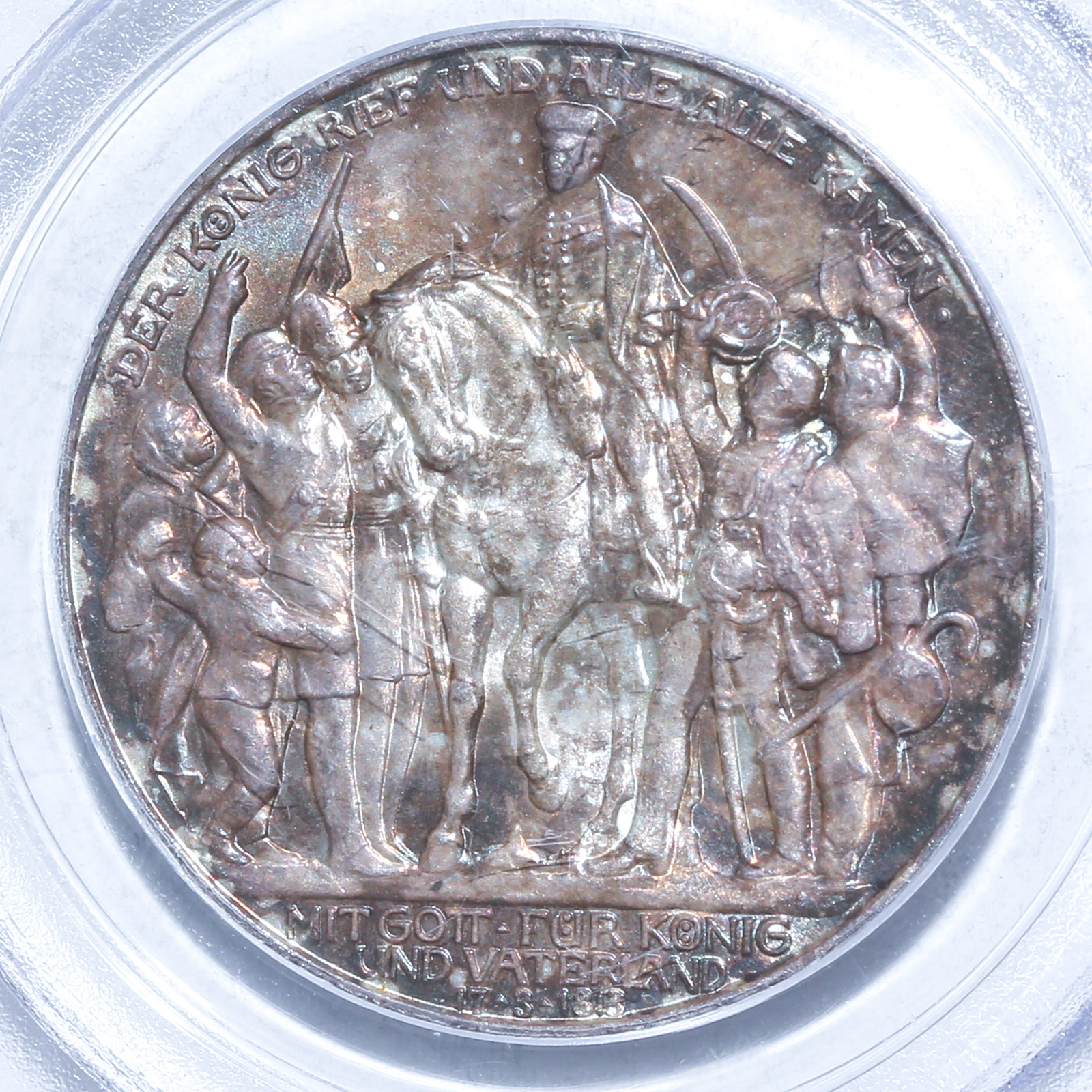 1913-A PRUSSIAN 3 MARKS PCGS MS64