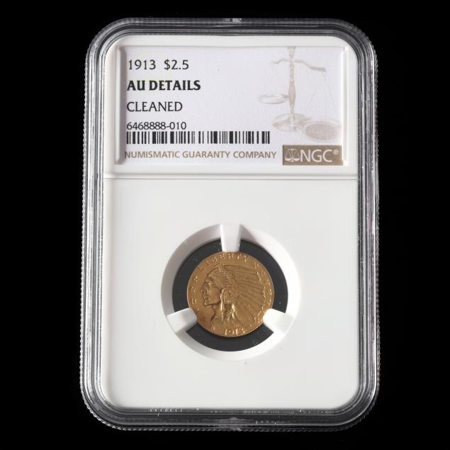 1913 INDIAN HEAD $2.50 GOLD QUARTER
