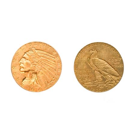 1914 $5 Indian 	 