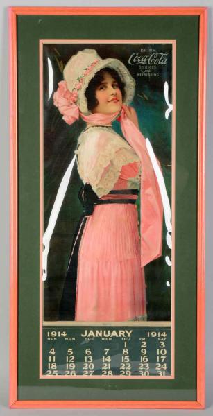 1914 Coca-Cola Calendar.  Matted