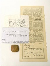 1914 printed article and handw