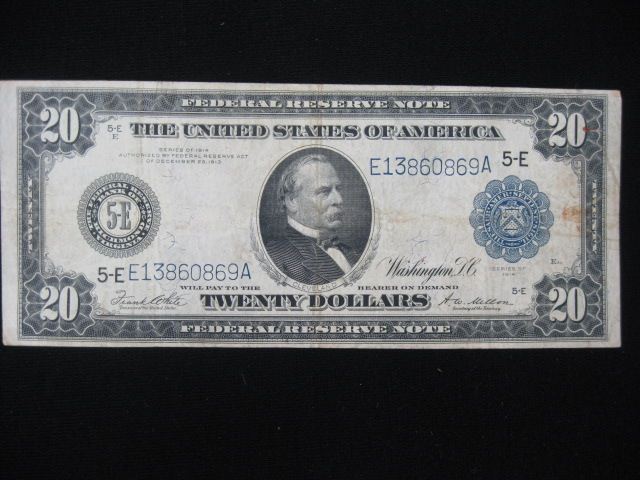1914 U.S. $20.00 Federal Reserve