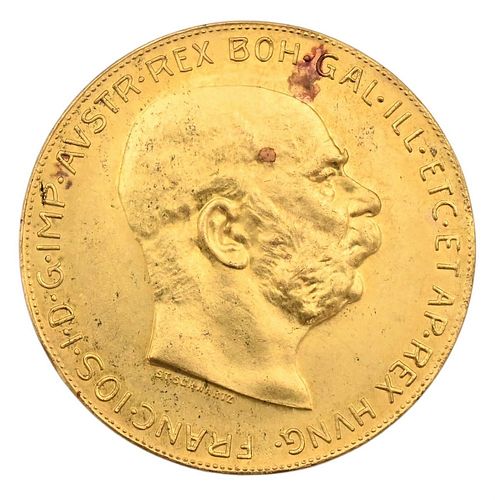 1915 100 CORONA AUSTRIAN GOLD