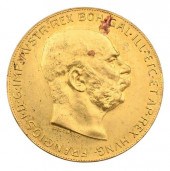 1915 100 CORONA AUSTRIAN GOLD