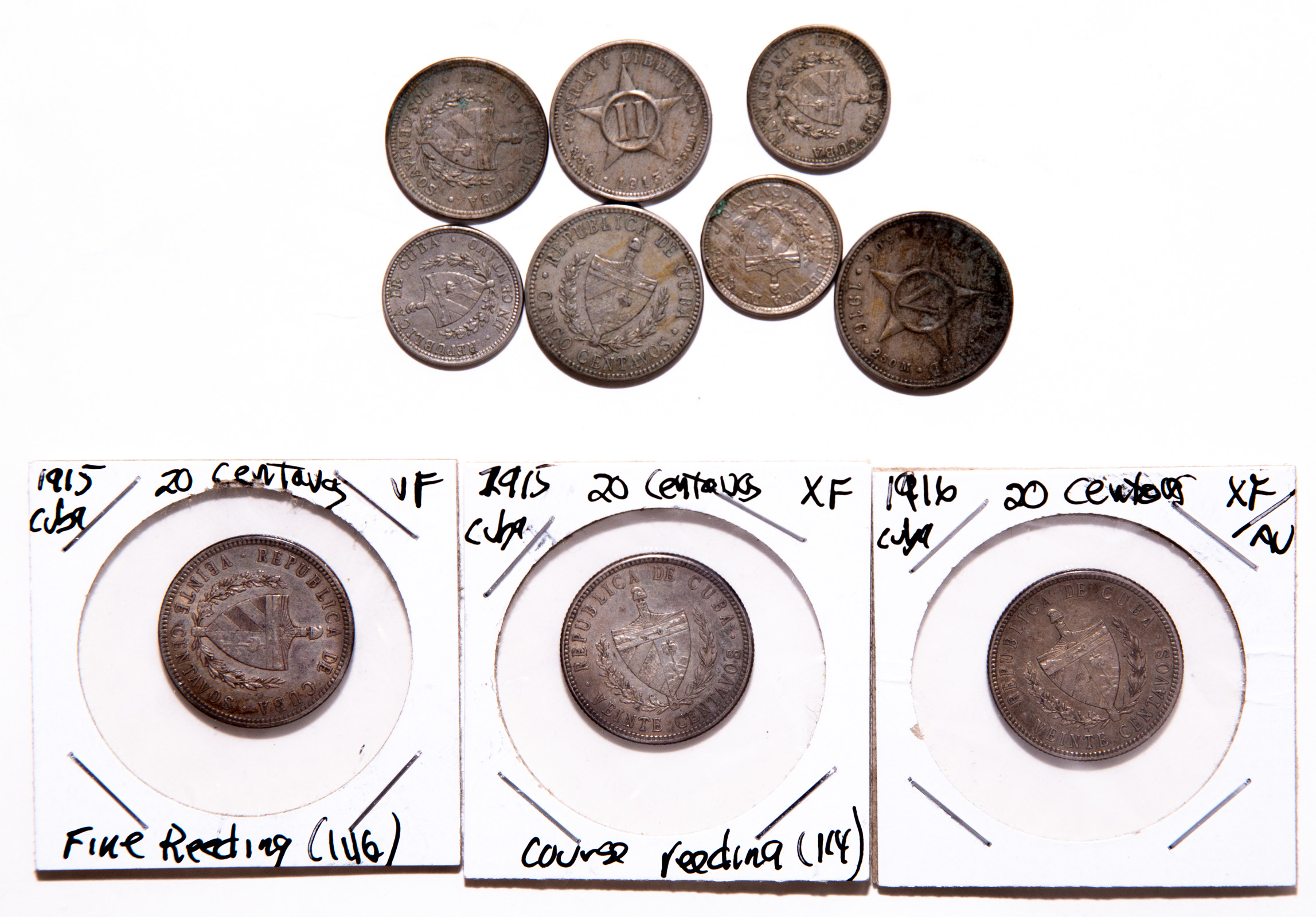 1915-1916 CUBA 20 CENTAVOS WITH