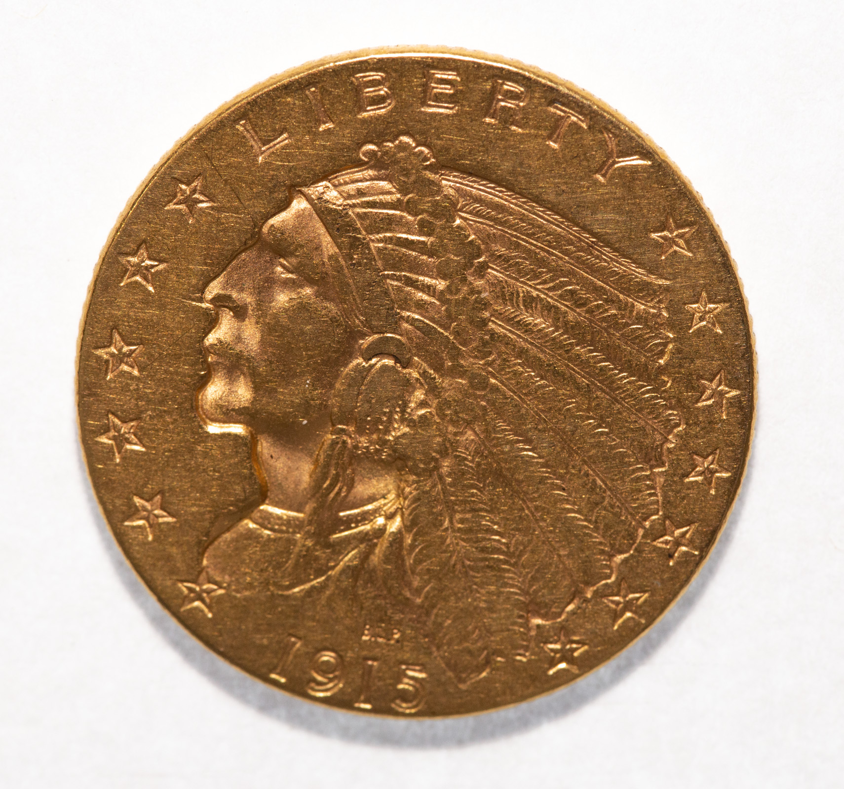 1915 $2.50 GOLD QUARTER EAGLE XF-40