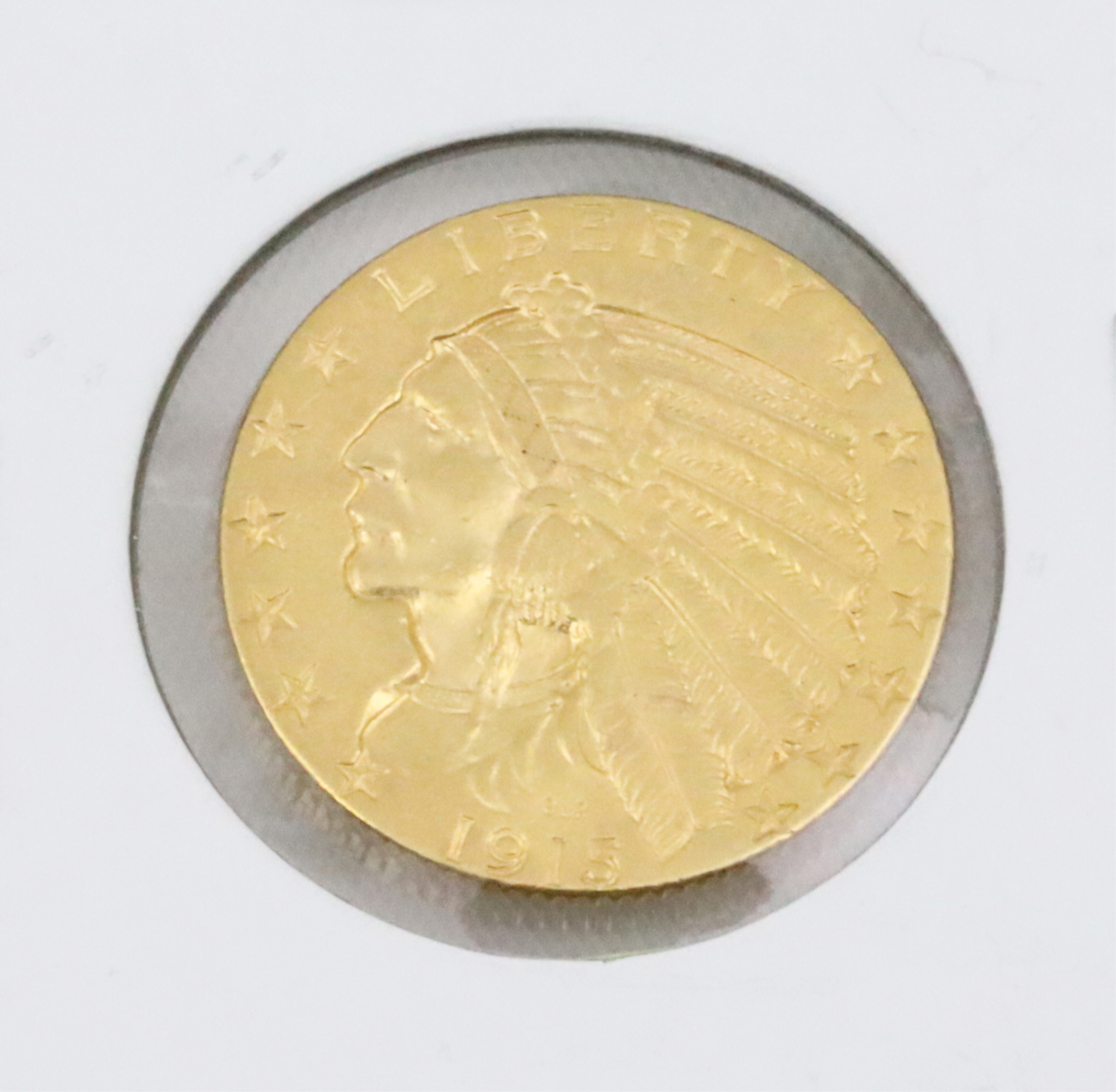 1915 AU50 $5 INDIAND HEAD GOLD COIN