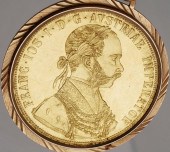 1915 AUSTRIA 4 DUCAT GOLD COIN