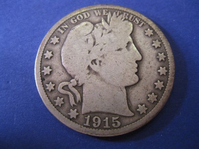 1915 U.S. Barber Half Dollar fine.