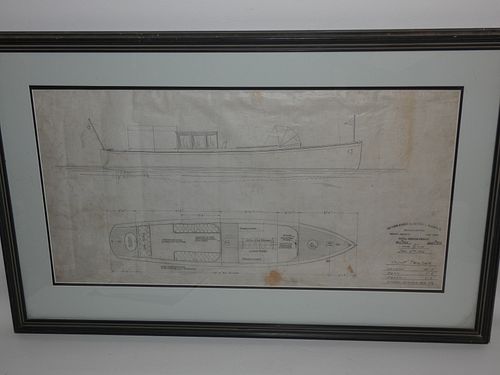 1915 YACHT TENDER SCHEMATICOriginal