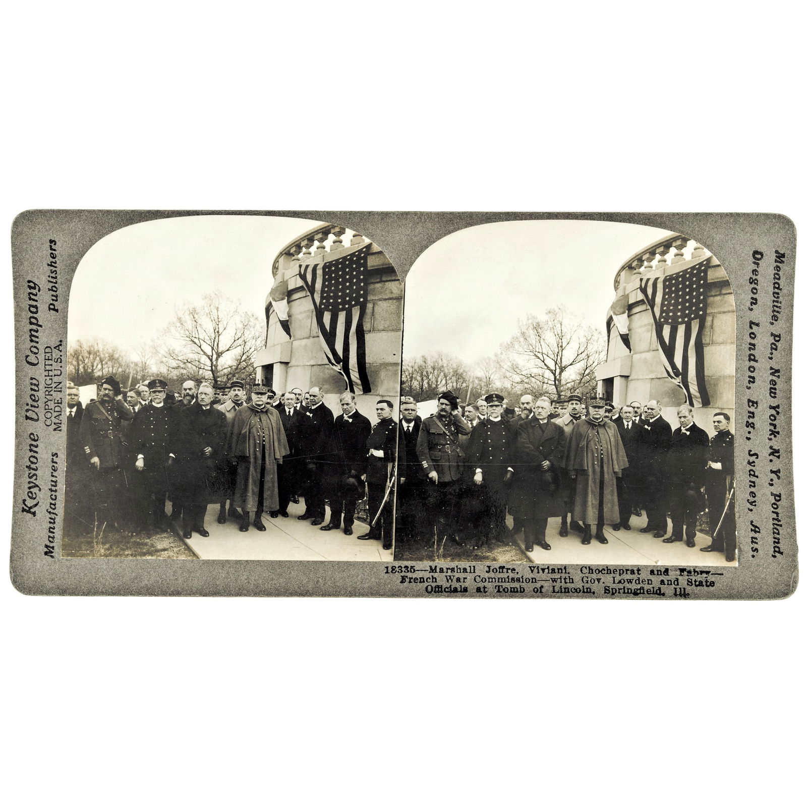 1917 STEREOVIEW IMAGE OF MARSHALL