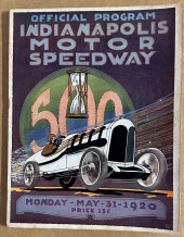 1920 INDIANAPOLIS 500 PROGRAM,