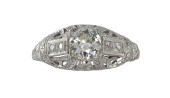 1920'S 18K GOLD DIAMOND FILIGR