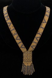 1920S ERA WOVEN SEED BEAD NECK